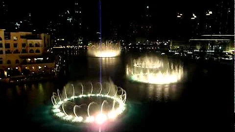 Dubai Mall Fountain - with Arabic Instrumental Music.