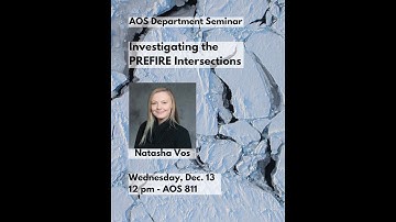 UW-AOS Department Seminar - December 13, 2023 - Natasha Vos
