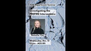 UW-AOS Department Seminar - December 13, 2023 - Natasha Vos