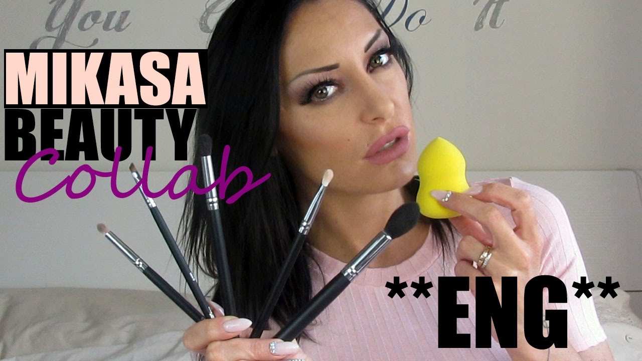 MIKASA BEAUTY collab ENG - !!ALERT!! Amazing quality brushes and sponge REVIEW || Fancy Quinn