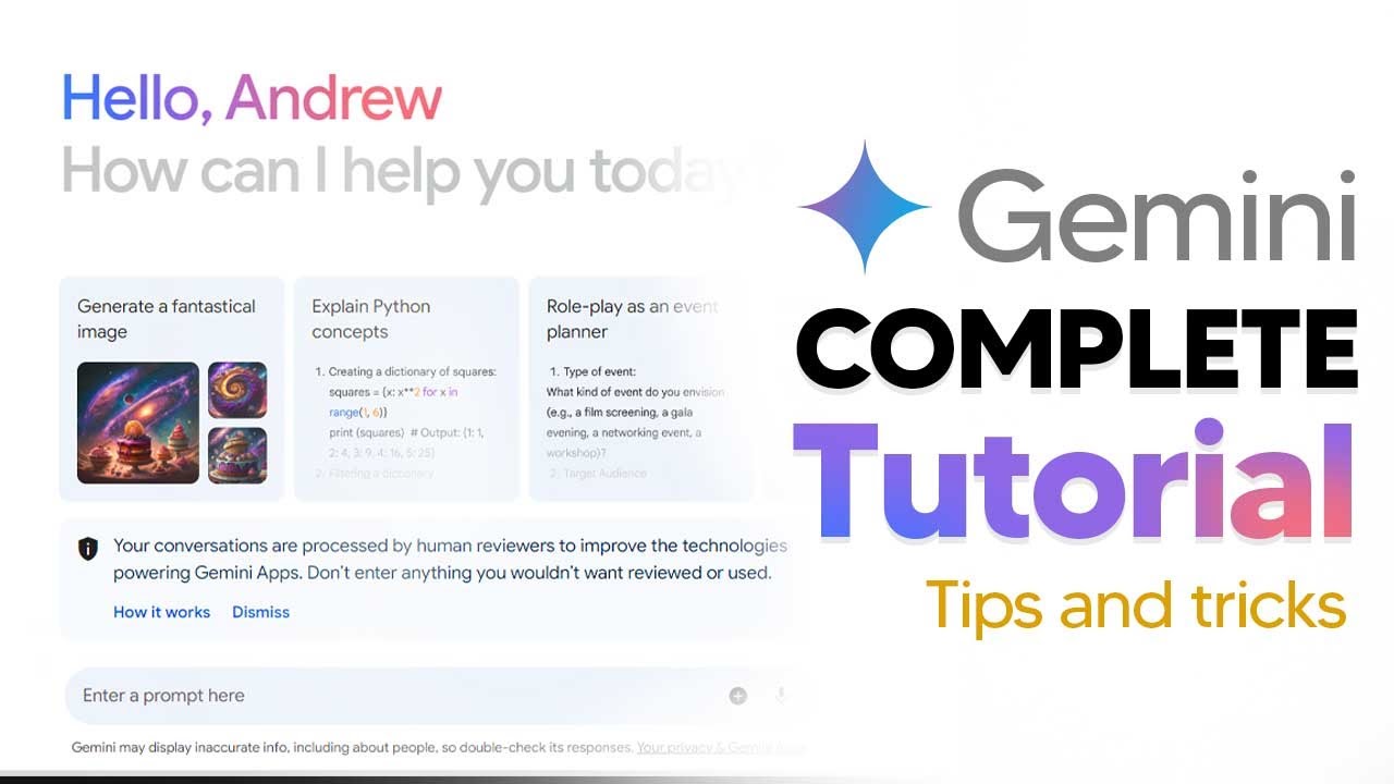 Complete Guide on Using Google Gemini AI – Tips and Tricks Tutorial – Video