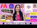 MYNTRA Designer Kurti Haul | Upto 80% off | Tryon Haul