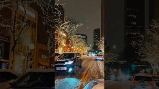 ❄️🇺🇸Winter Night Drive Through a Beautiful American City | #viral #usa #shorts