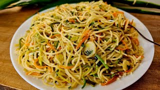Vegetable spaghetti 😋 A delicious and easy dinner in 10 minutes - tastier than meat