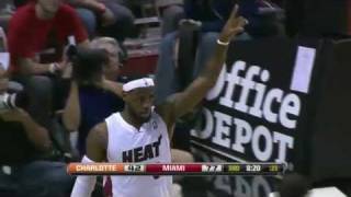 Dwyane Wade - LeBron Returns the Favor (Heat vs Bobcats)