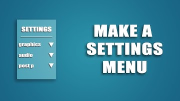 How to make a settings menu using player prefs in Unity