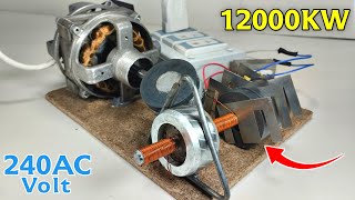 6000 Watt Free Energy From Big Magnet And Coper Wire Use Ac Motor