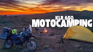 KLR 650: Motocamping- I dropped my bike....Five times....