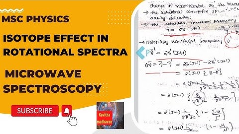 Isotope effect in rotational spectra microwave spectroscopy