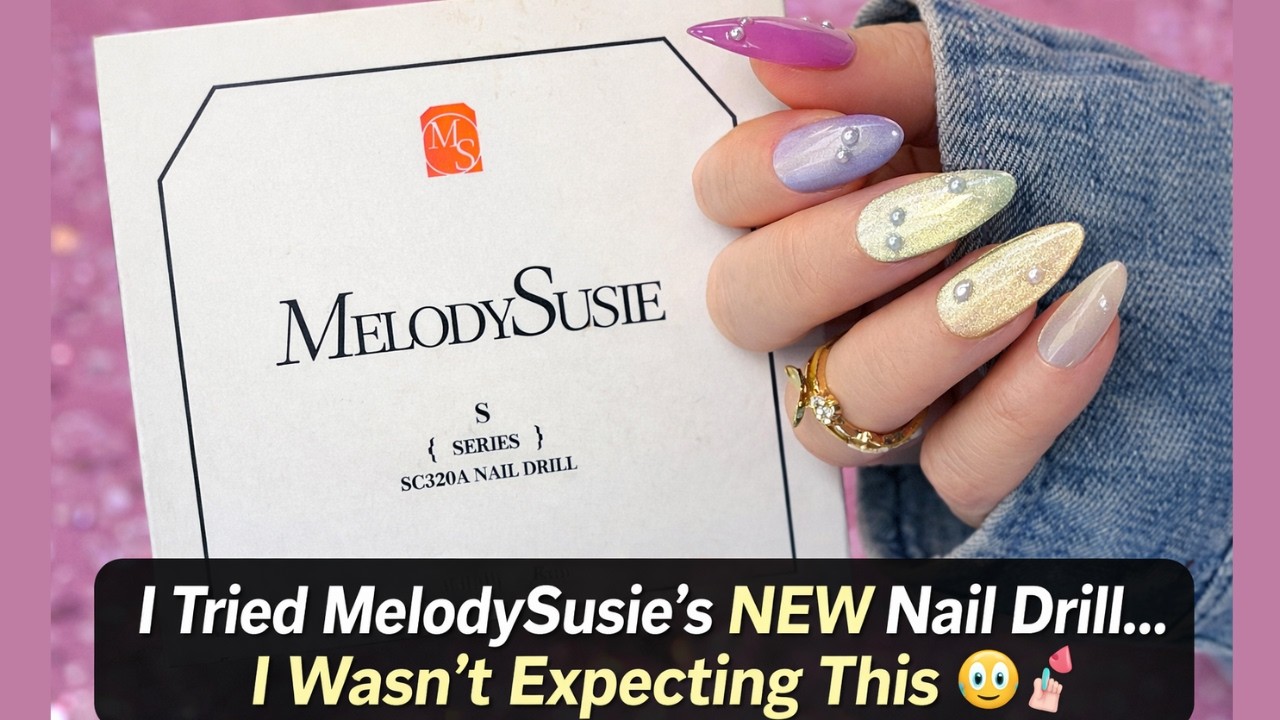 Trying NEW Nail Must-Haves from MelodySusie 💅 | Spring Cat Eye Nails 💐 &  SC320A Nail Drill