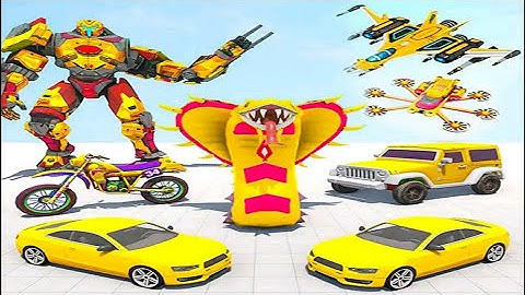 Snake Car Robot Transform War: Red Robot Multi Transform - Android iOS Gameplay