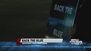 "Back the Blue" event showing support for law enforcement