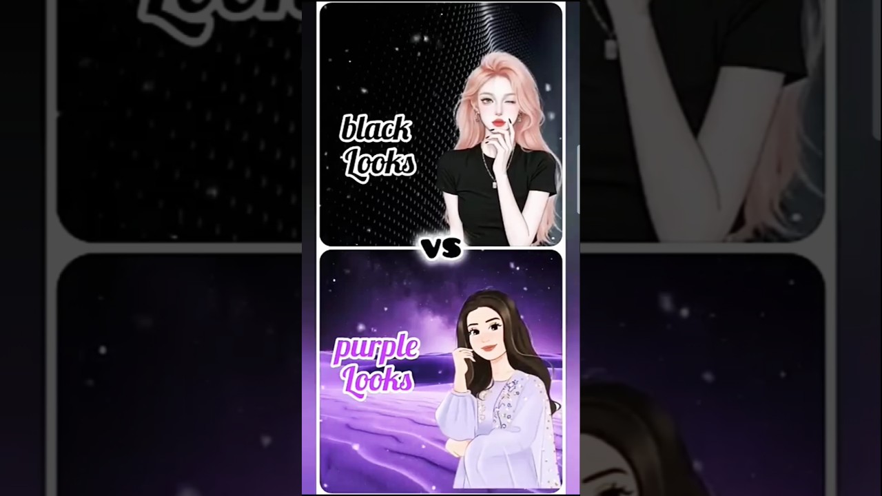 black🖤vs💜purple😍