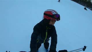 Skiing Backwards with Joshua at Camelback