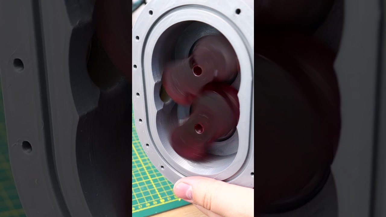 3D Printed Lobe Pump (DIY Water Pump) #shorts