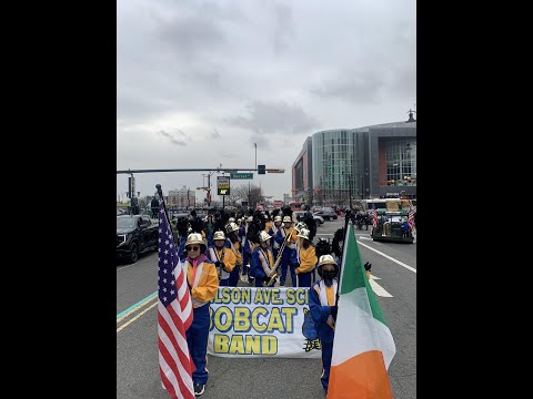 Wilson Avenue School Bobcat Marching Band at Newark's St Pat's Parade 2023