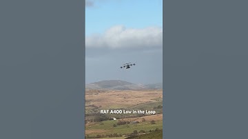 Royal Air Force A400 in the Mach Loop. #machloop #lowlevel #raf Yeah, lost it in the last few secs😄