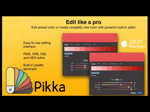 Pikka - Color Picker 2021 For Mac | Interface x Workspace Quick View