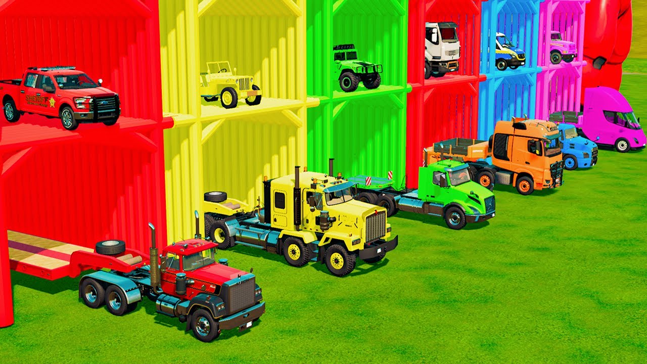 TOW TRUCKS TRANSPORT POLICE CARS, FIRE TRUCKS, AMBULANCES & TANKS! Farming Simulator 22