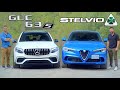 2019 Alfa Romeo Stelvio Quadrifoglio vs Mercedes-AMG GLC 63S // $100,000 Savage SUVs Face Off