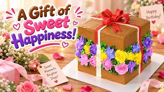 Hadiah Kebahagiaan yang Manis #kue #dekorasikue #desainkue