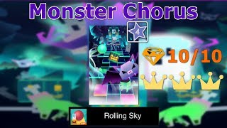 Rolling Sky Level 45 - Monster Chorus - 100% Completed All Diamonds And Crowns