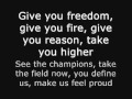 WAVIN FLAG WITH SONG LYRICS