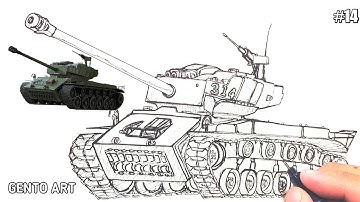 【DRAWING】 Medium Tank T26E4 “Super Pershing” - Tank art #14