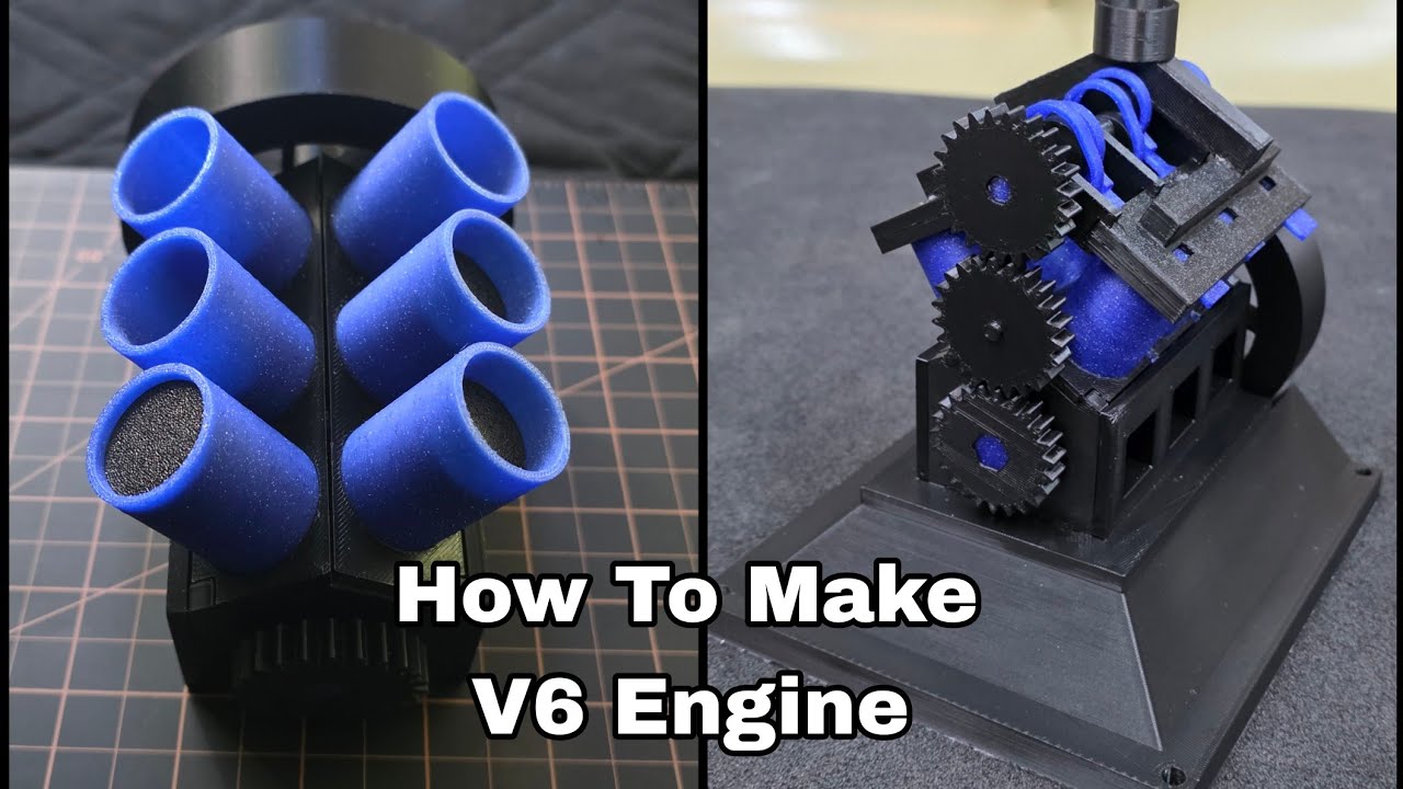3D Printed V6 Engine Assembly (Tutorial)