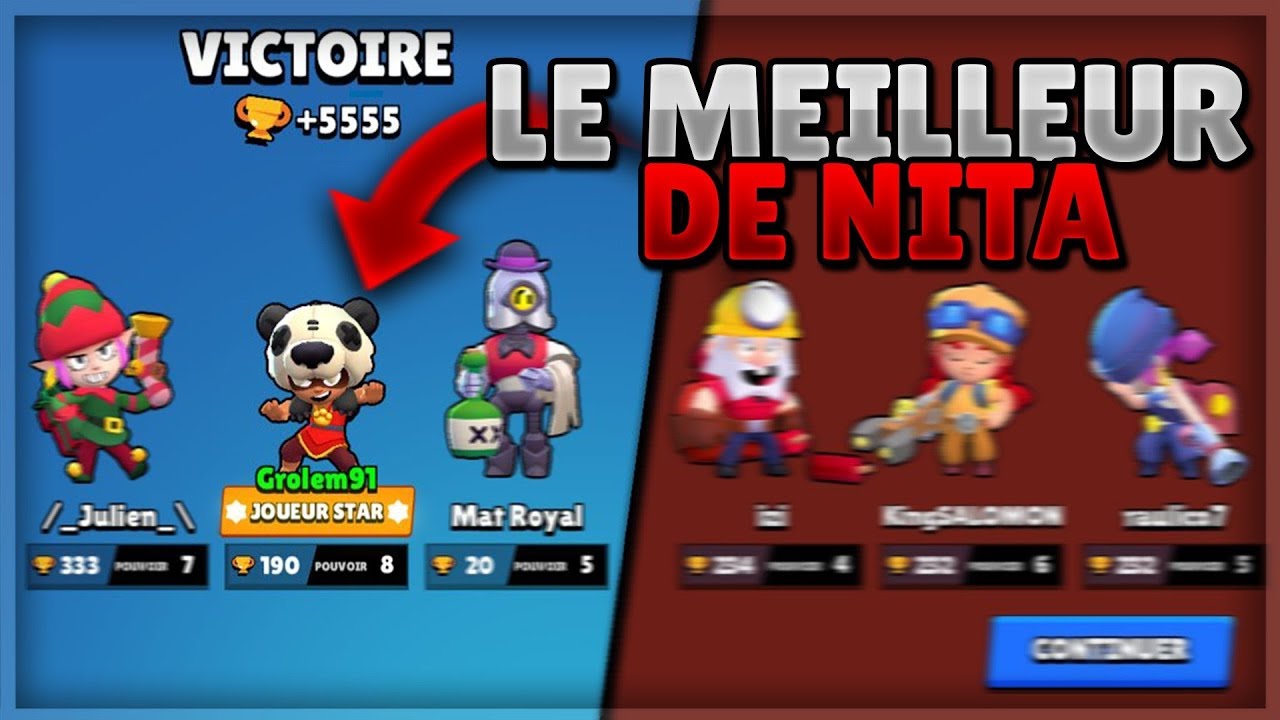 Le Meilleur Joueur Joue Nita Humour Brawl Stars Youtube - meilleur joueur au monde sur brawl stars