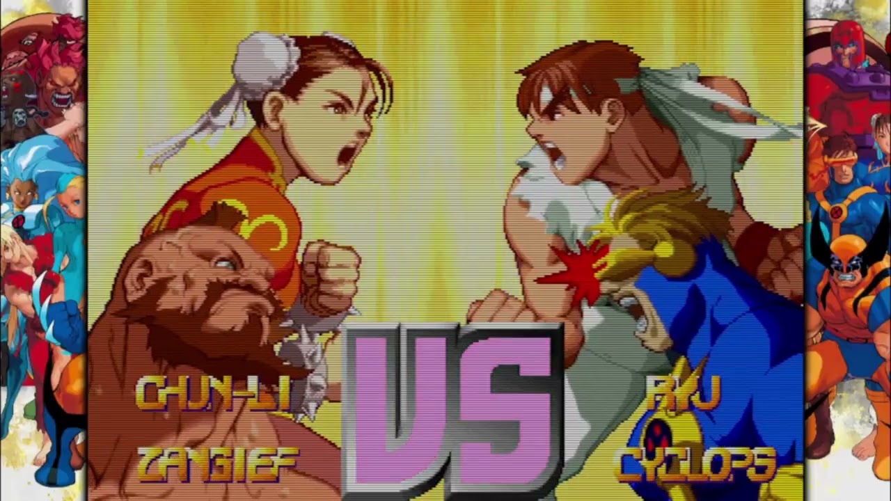 X-Men vs Street Fighter Chun-li Zangief