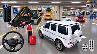 Mercedes G-Wagon Vs Heavy Excavator Stuck in Parking Garage | 3D Driving Class 2026 | Car Gameplay screenshot 4