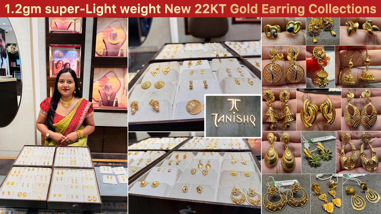 1.2gm😲Super-Light weight 2026 latest stylish &Traditional budget Friendly gold Earrings from Tanishq