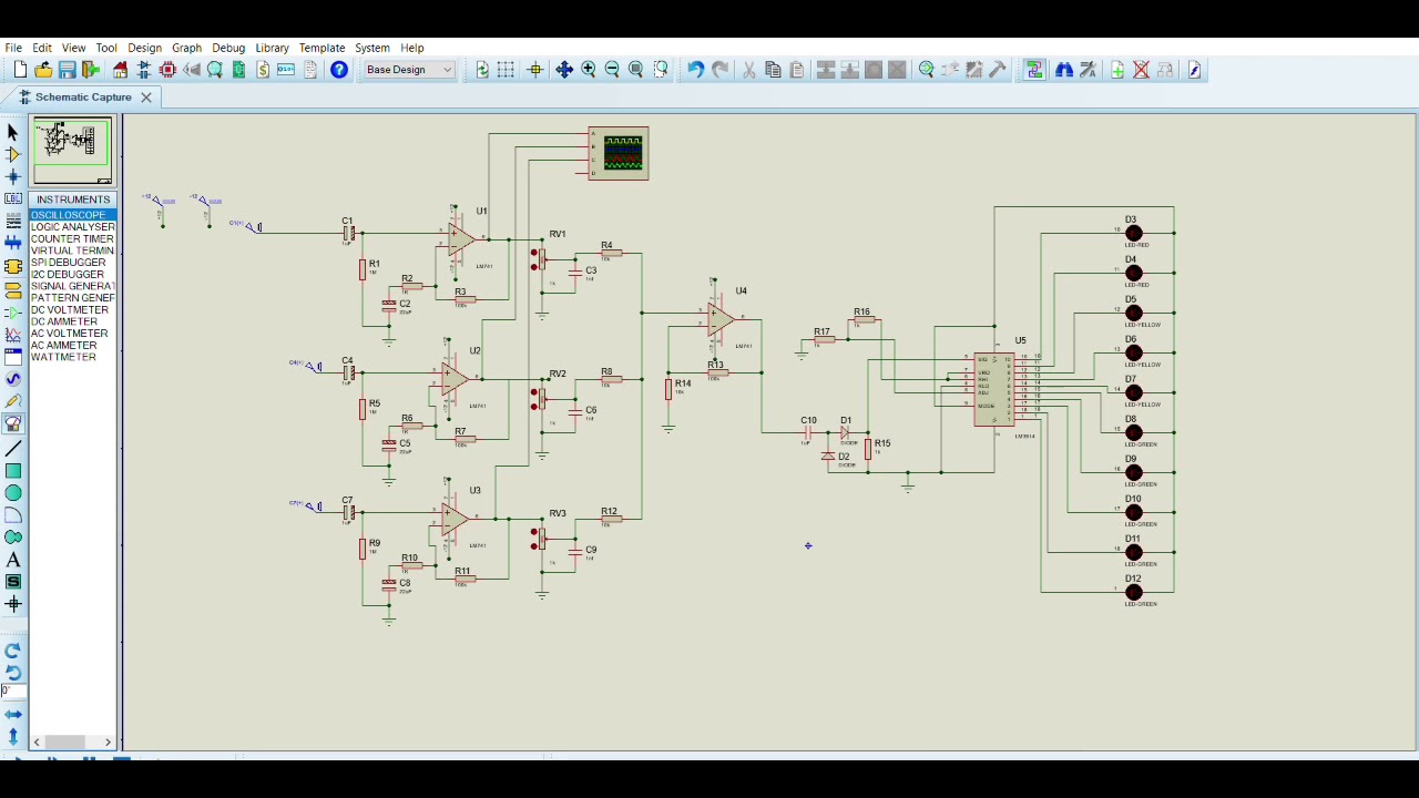 Mezclador de audio Simulación por Proteus - YouTube