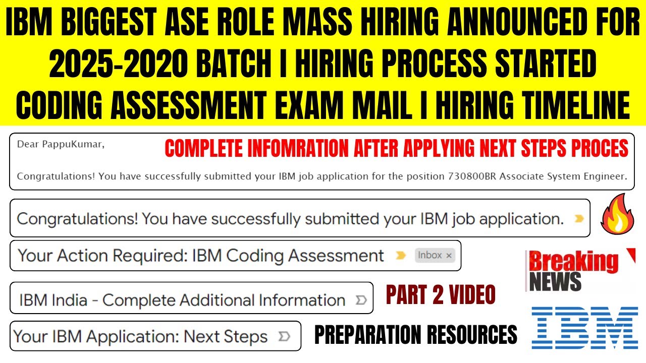 IBM 2025-2020 MASS HIRING ANNOUNCED | CODING ASSESSMENT | HIRING PROCSS STARTED | DETAIL INFORMATION