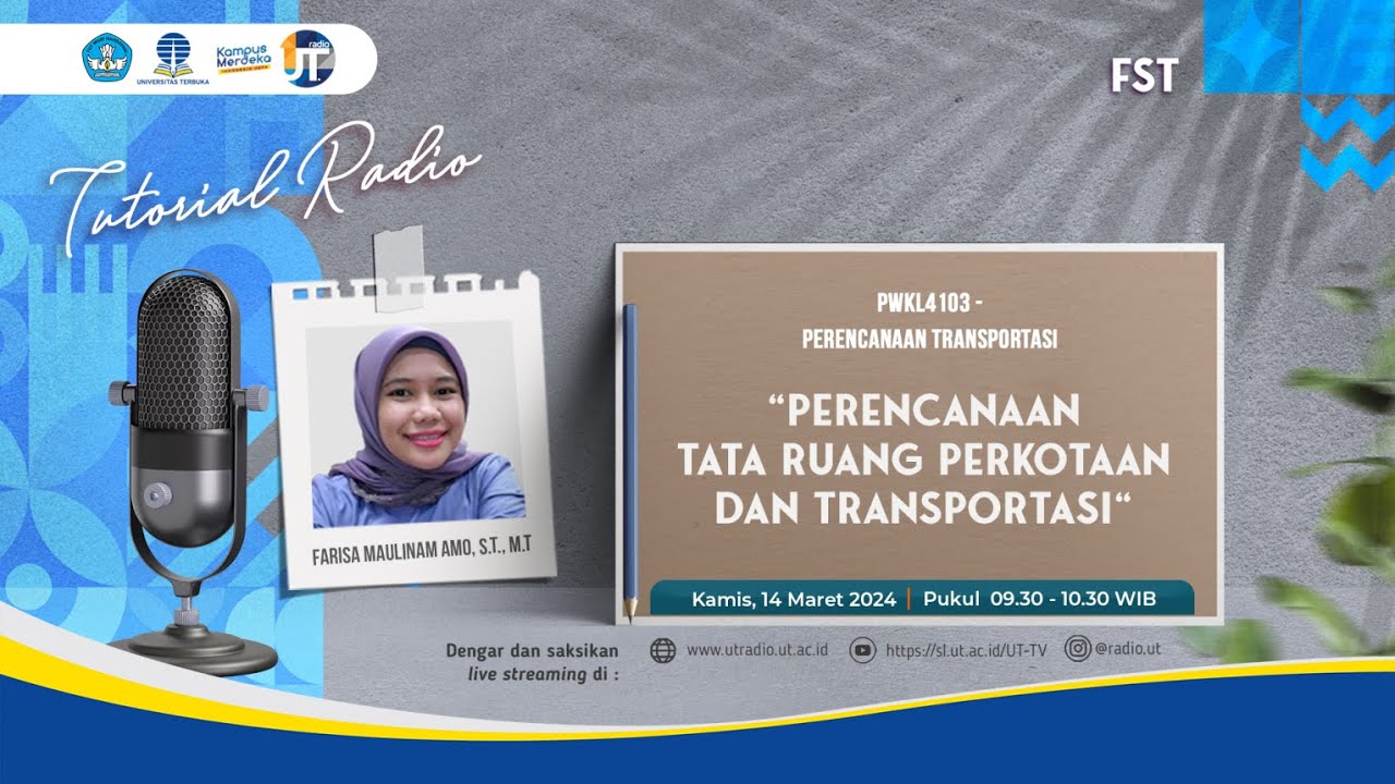 Perencanaan Tata Ruang Perkotaan dan Transportasi - PWKL4103 Perencanaan Transportasi