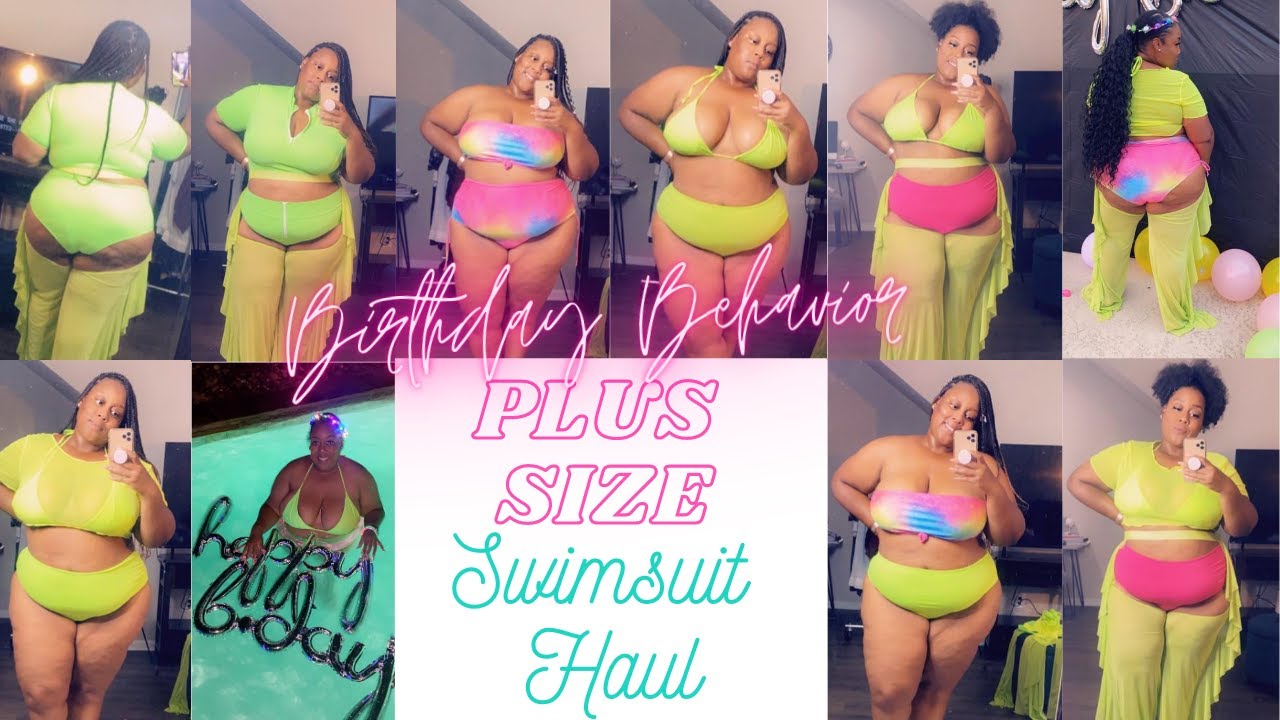 birthday swimsuit plus size
