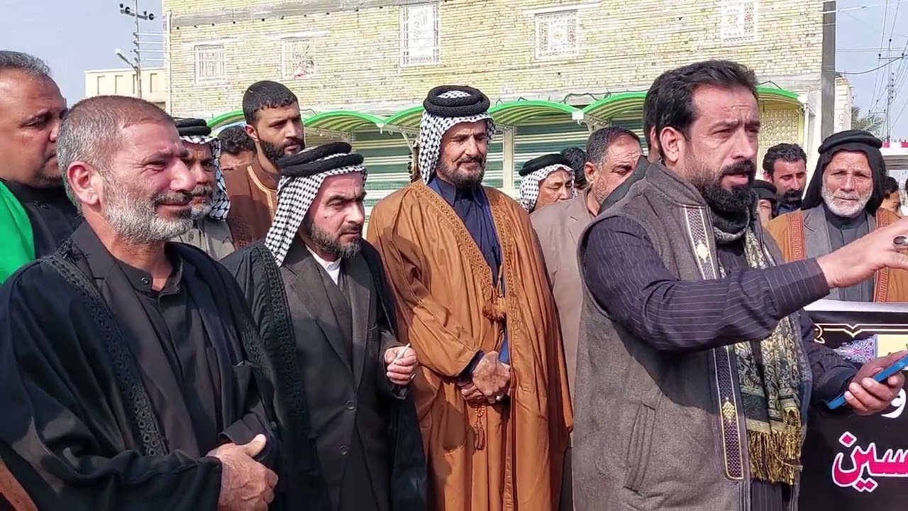 حضور موكب ناحية شيخ سعد واسط فاتحة المرحوم سيد فليح الموسوي في قضاء سوق الشيوخ