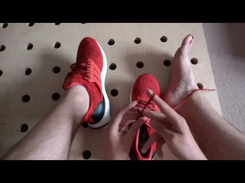 He is unboxing new Adidas Ultra Boost