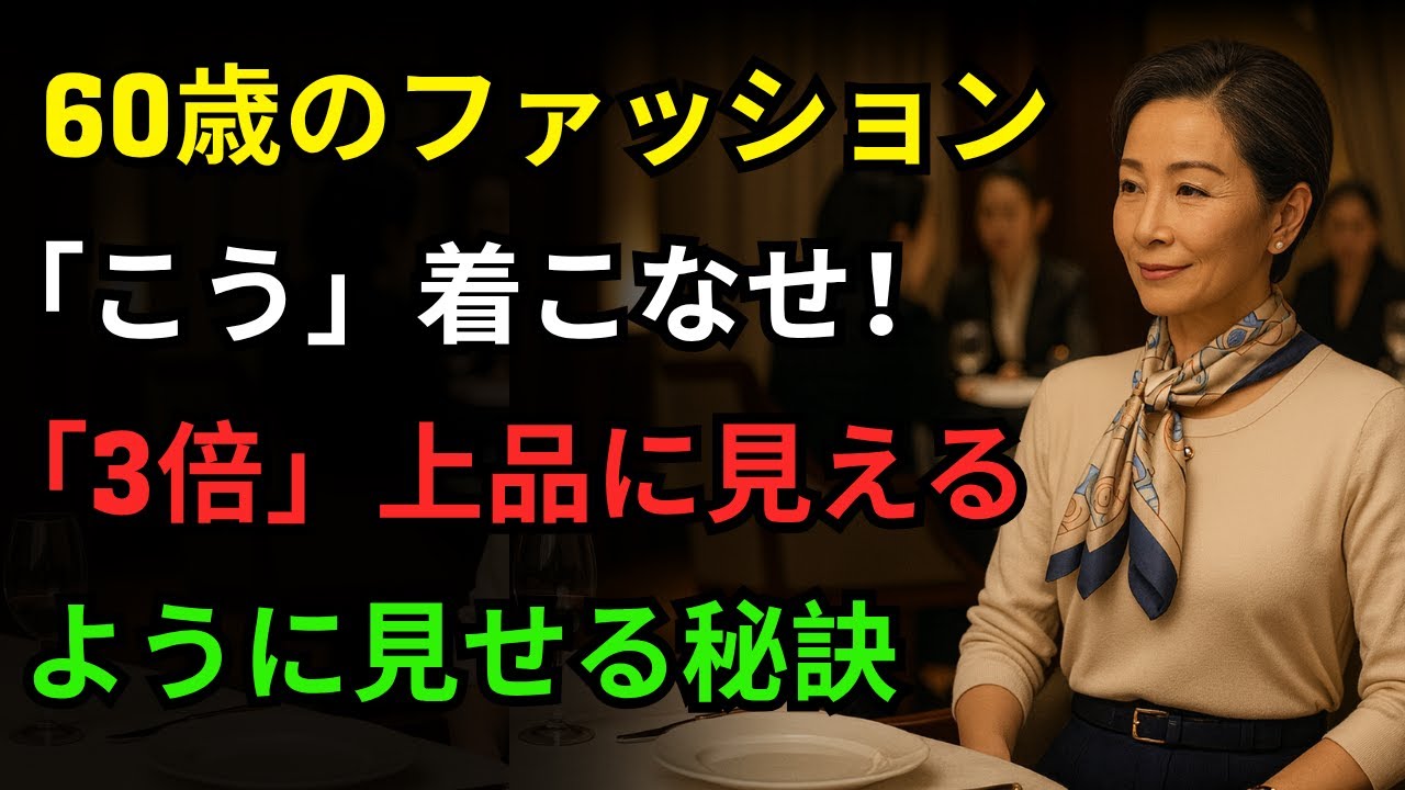 60歳以降のファッション｜年を重ねるほど服装が大切な本当の理由｜品のある人は金のネックレスではなく「3つのこと」を大切にする｜ブランド品は必要ありません｜賢くて聡明な人間関係のアドバイス