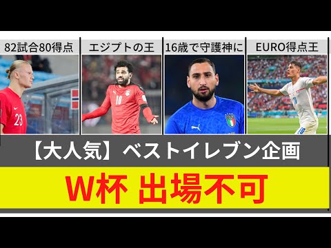 W杯出場不可 22年カタールワールドカップに出場できない選手 でベストイレブン組んでみた Youtube