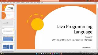 Java ծրագրավորում, դաս 9 -  OOP մաս 4, ռեկուրսիա, ինտերֆեյս (recursion, interface)