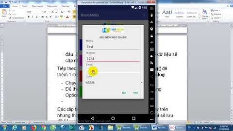 Bài tập thực hành Android - Bài 11 (AlertDialog - Add Item ListView Contact)