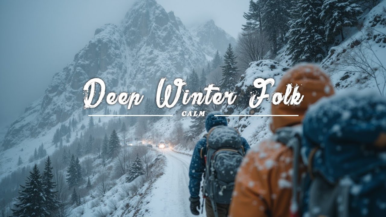 Уютный зимний побег инди-фолк музыка - Безмятежность заснеженных гор | Акустическое спокойствие