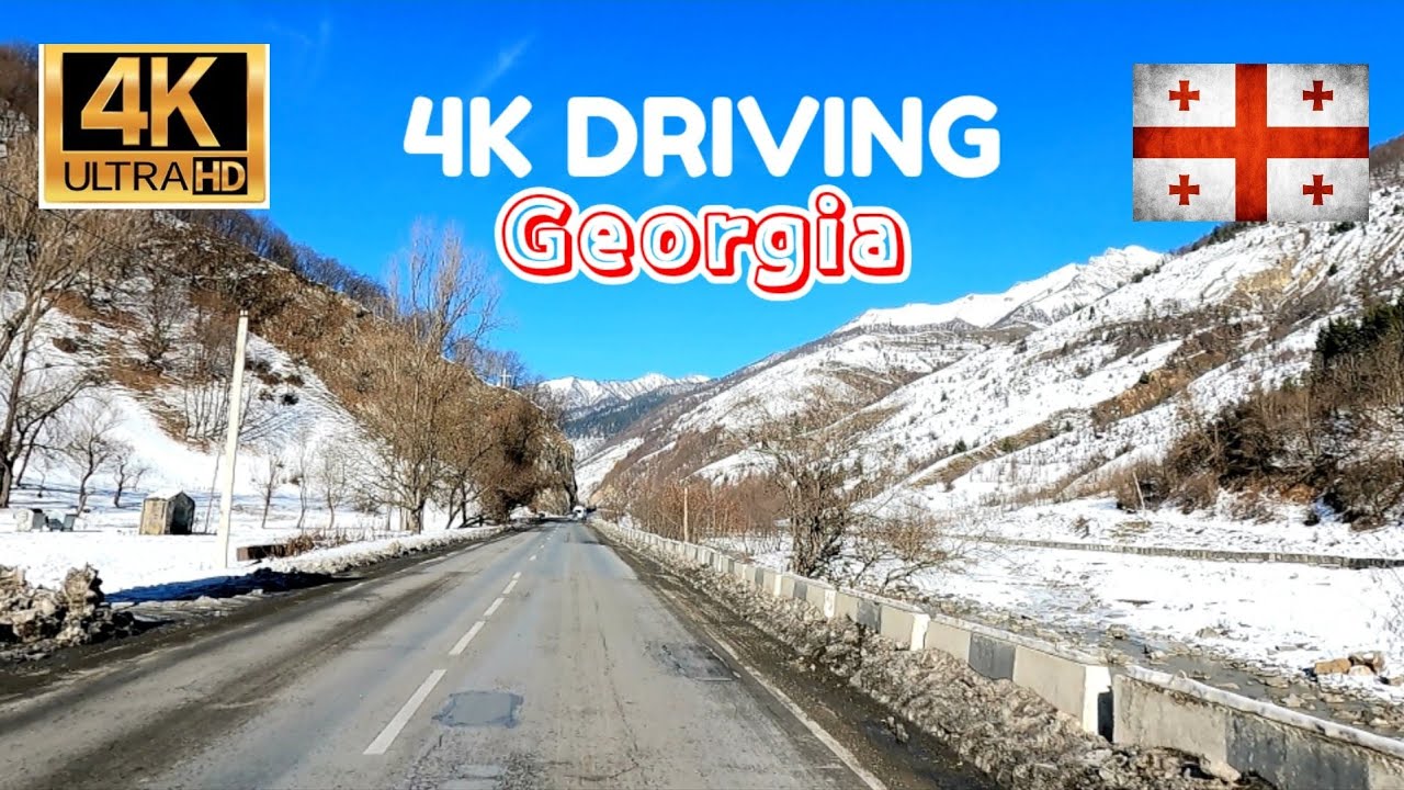 4K Driving in Georgia | From Tbilisi to Snowy Mountains of Gudauri | 4K 60fps GoPro 9 Black