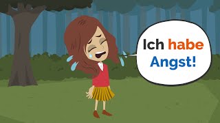 Deutsch lernen | Mia hat sich im Wald verlaufen! | Wortschatz und wichtige Verben