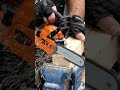 Mini Chainsaw Cutting Wood Satisfying 🔥🪵 #shorts