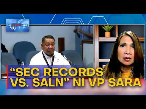 Reyes: SEC records dapat ikumpara sa SALN ni VP Sara