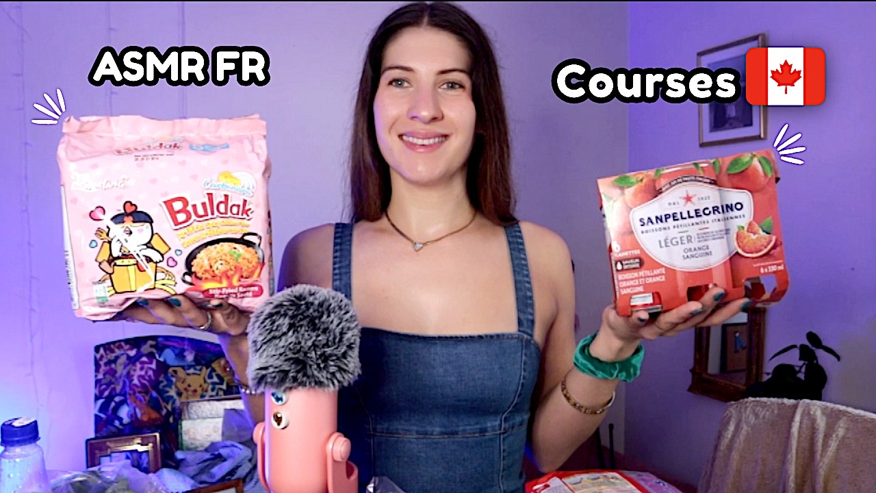 ASMR Retour de Courses Canadiennes 🍜🇨🇦