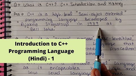 C++ Programming Language Tutorial - Hindi - YouTube